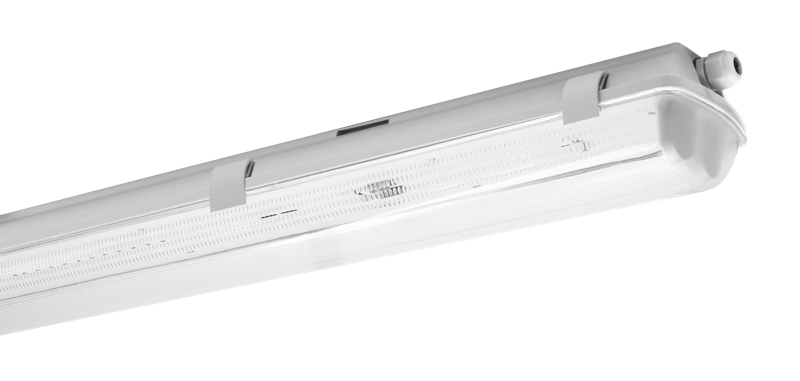  PLAFONIERA LED CENTURY MODELLO SUPREMA ROUND VUOTA 2 TUBI  1260 MM IP65 