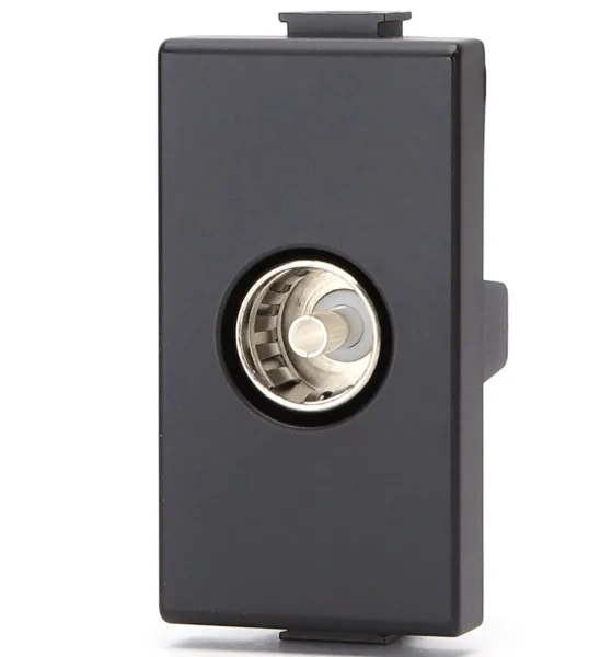 FRUTTO CONTAKT PRESA PER ANTENNA TV NERO TIPO BTICINO MATIX