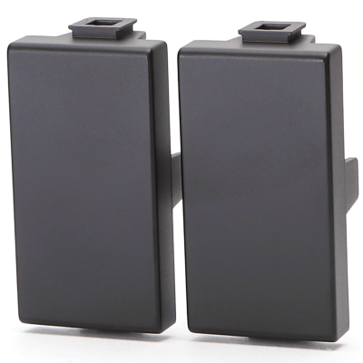 FRUTTO CONTAKT TAPPO COPRIFORO DOPPIO  NERO TIPO BTICINO MATIX