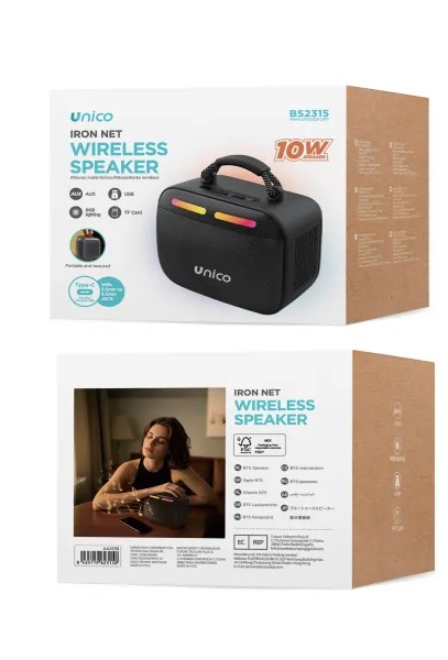 ALTOPARLANTE IN RETE METALLICA 10W, VERSIONE PICCOLA QUADRATA CE