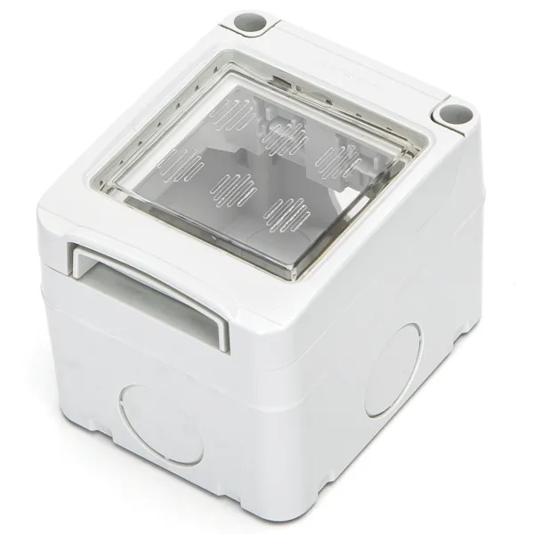 SCATOLA IMPERMEABILE A 2 VIE DA SUPERFICIE BIANCA E GRIGIA SERIE ABL