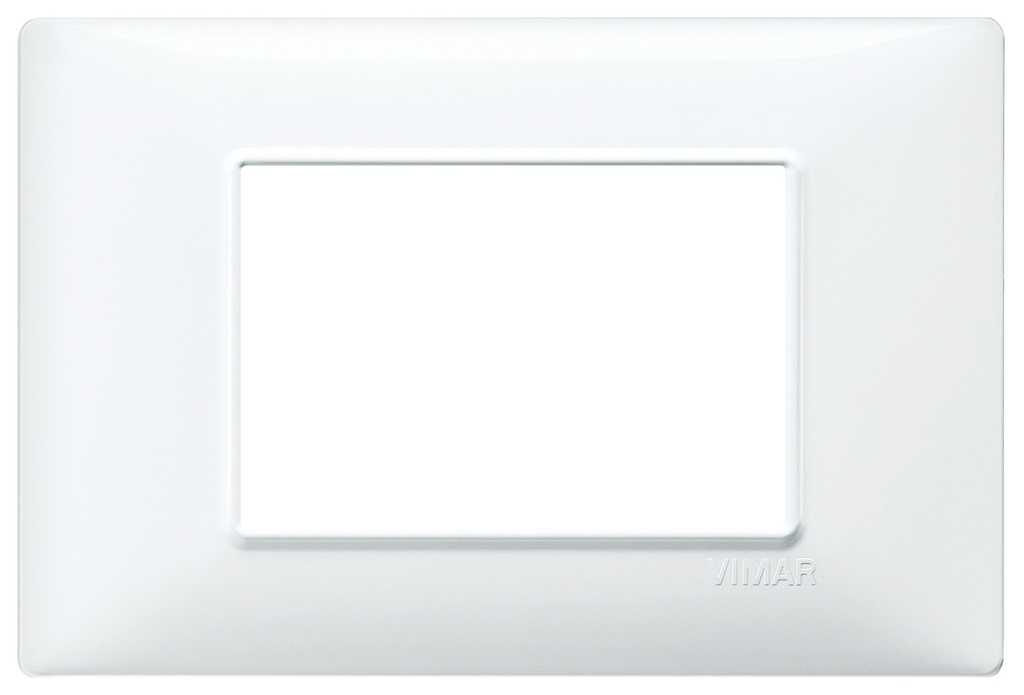 PLACCA VIMAR A 3 MODULI IN PLASTICA BIANCA SERIE VIMAR PLANA 