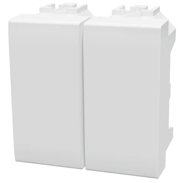 FRUTTO CONTAKT TAPPO COPRIFORO DOPPIO BIANCO TIPO BTICINO LIVINGLIGHT 