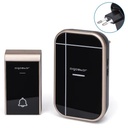 CAMPANELLO SENZA FILI CONTAKT DIGITALE WIRELESS  NERO E ORO