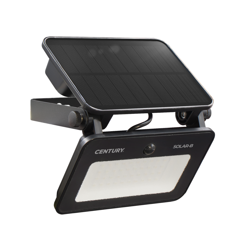  PROIETTORE FARO CENTURY LED MODELLO SOLAR-B CON PANNELLO SOLARE 8W  3000K - 4000K - 6500K SENSORE CREPUSCOLARE IP65 800LM 