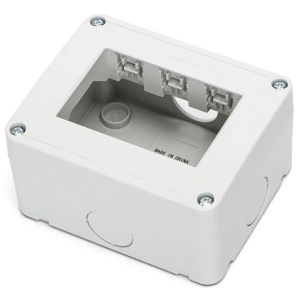 SCATOLA A 3 VIE DA SUPERFICIE GRIGIA SERIE BTICINO LIVINGLIGHT-INTERNATIONAL