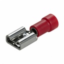 CAPICORDA PREISOLATO FEMMINA 6.3X0.8 MM ROSSO 100 PZ.ZIPPO