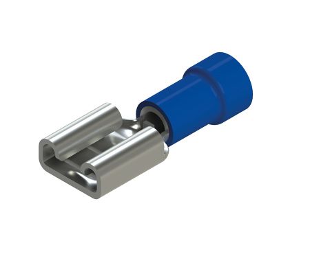 CAPICORDA PREISOLATO FEMMINA 4.8X0.5 MM BLU 100 PZ.ZIPPO