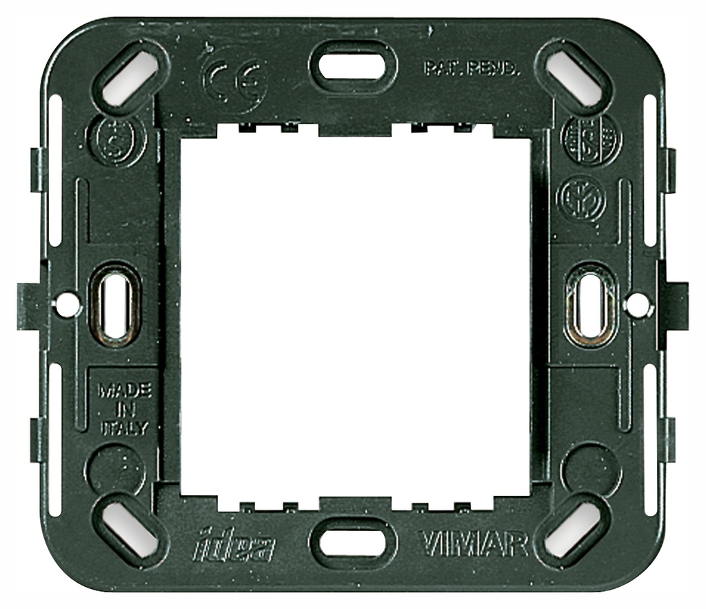 SUPPORTO VIMAR PER SCATOLA QUADRA E ROTONDE SERIE IDEA 2 POSTI CON VITI