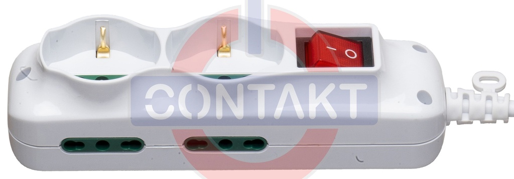 PRESA MULTIPLA CONTAKT 4 BIPRESE +2 BIPRESE +SCHUKO +CAVO 1.5MT BIANCO