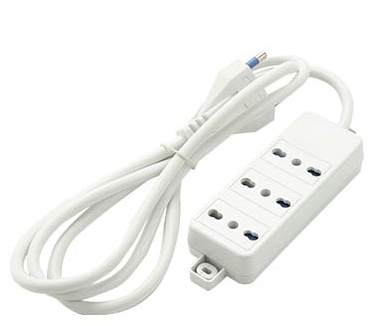 PRESA MULTIPLA FAI 3 BIPRESE 2P+T 16A SPINA 2P+T 16A + CAVO 1.5 MT BIANCO