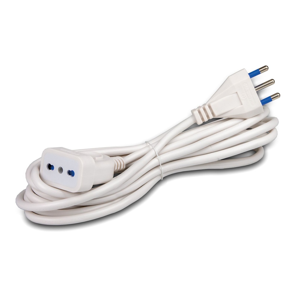PROLUNGA ELETTRICA CONTAKT SPINA 16A E BIPRESA 2P+T 16A 250V SEZ. 3X1 5MT BIANC