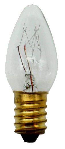 LAMPADINA INCANDESCENTE OLIVA 7.5W 220V E12 MED