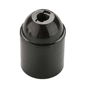 PORTALAMPADA FAI NERO E27 CAMICIA LISCIA  TERMOPLASTICO LUCIDO 