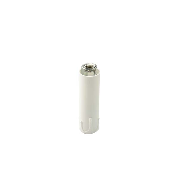 PORTALAMPADA FAI A CANDELA COLORE BIANCO IN MATERIALE TERMOPLASTICO CON NIPLES E14 ALTEZZA 85MM 