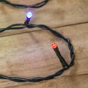 CATENA MB 20 LED MULTI 5MM LUCE FISSA 230V INTERNO CAVO VERDE 1,5+2M