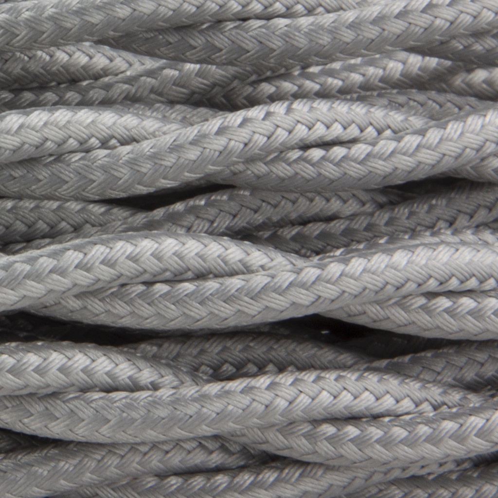 CAVO ELETTRICO RIVESTITO TESSUTO TRECCIATO 3X0,75 45MT.ARGENTO CONTAKT (PR. MT.)