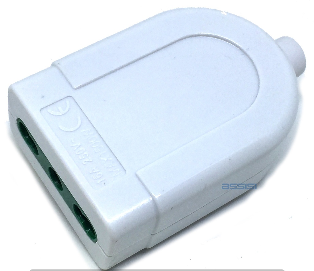 ADATTATORE PRESA BIPASSO 10/16A  2P+T BIANCO  MED