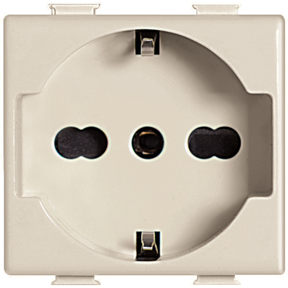 FRUTTO BTICINO  PRESA SCHUKO 16A + TERRA CENTRALE DA INCASSO 10/16A 250V SERIE MATIX