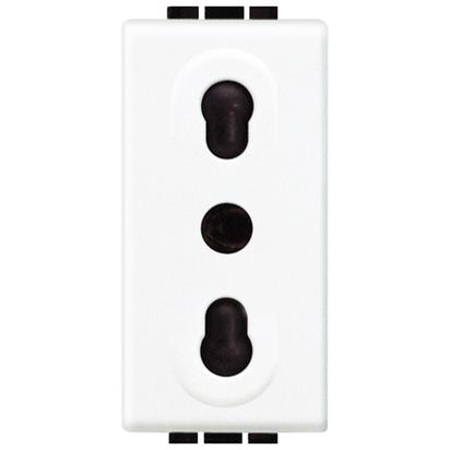 FRUTTO BTICINO PRESA BIVALENTE 10/16A DA INCASSO 250V SERIE BTICINO LIVINLIGHT 