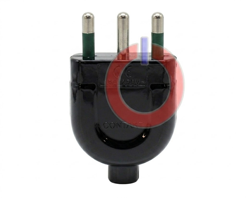 SPINA CIVILE CONTAKT 2P+T 16A S11 250V NERO