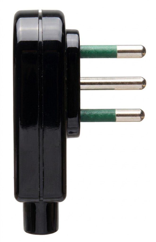 SPINA CIVILE CONTAKT  PIATTA A SQUADRA 90° 2P+T 10A SPA11 250V NERO
