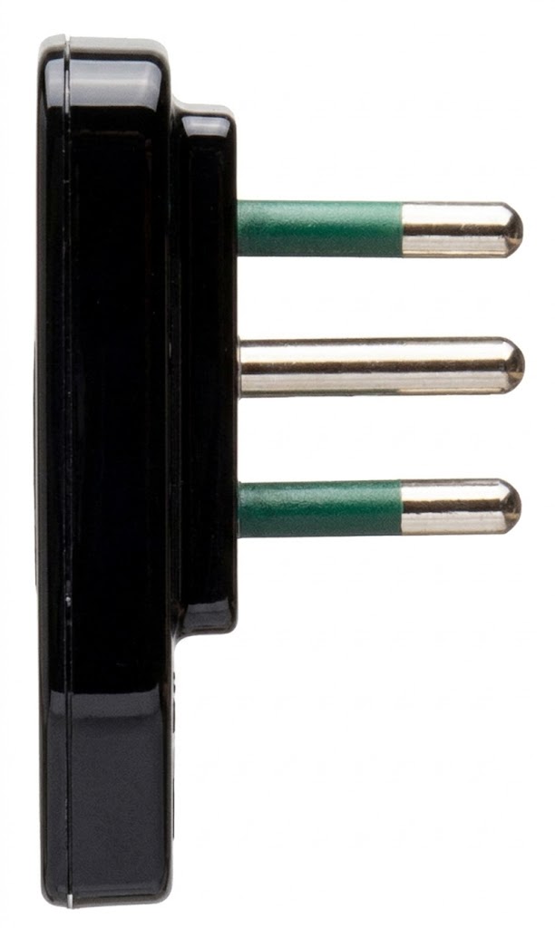 SPINA CIVILE CONTAKT ULTRA PIATTA A SQUADRA 90° 2P+T 10A SPA11 250V  NERO