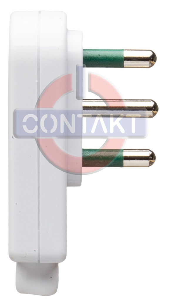 SPINA CIVILE CONTAKT PIATTA A SQUADRA 90° 2P+T 16A SPA17 250V BIANCO