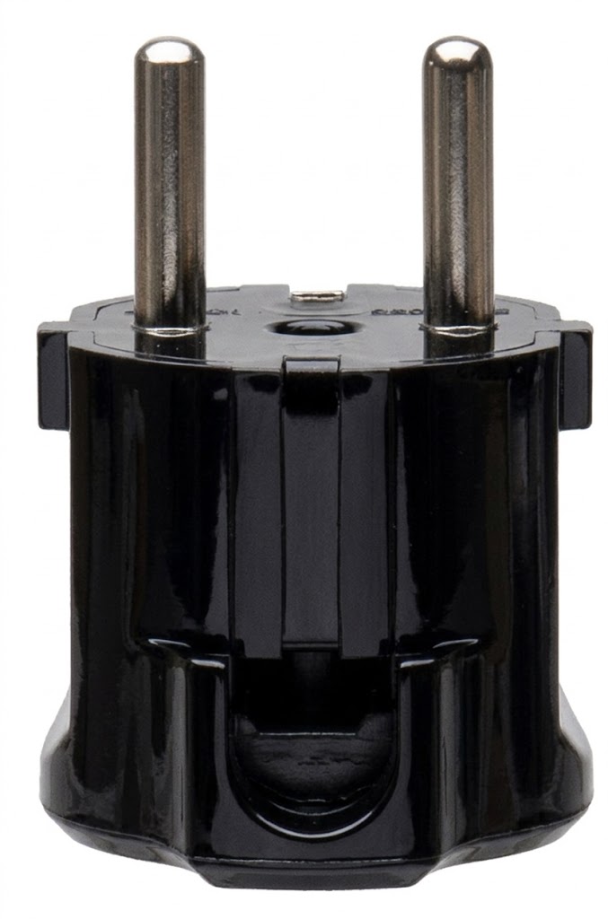 SPINA CIVILE CONTAKT  2P+T 16A 250V STANDARD TEDESCO S31 A 90° NERO