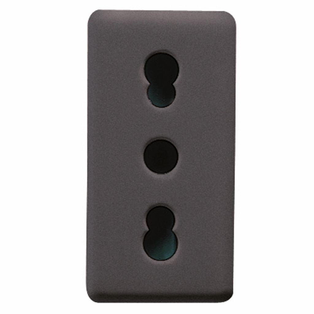 FRUTTO GEWISS PRESA BIVALENTE 10/16A DA INCASSO 10/16 250V SERIE SYSTEM BLACK