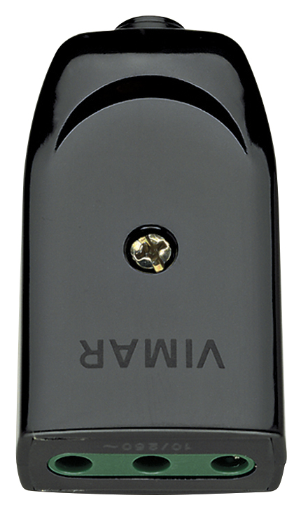 PRESA CIVILE VIMAR 2P+T 10A 250V STD ITA TIPO P11 NERO