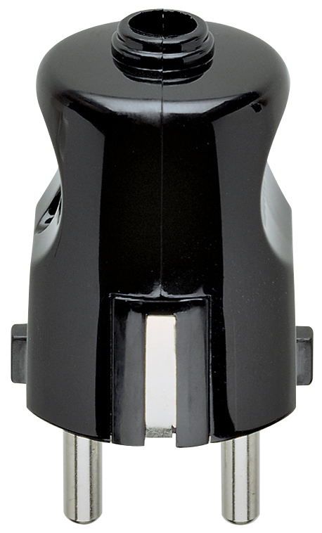 SPINA CIVILE VIMAR 2P+T16A S31 250V STANDARD TEDESCO NERO