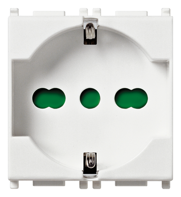 FRUTTO VIMAR PRESA SCHUKO 16A+TERRA CENTRALE DA INCASSO 10/16A 250V SERIE PLANA