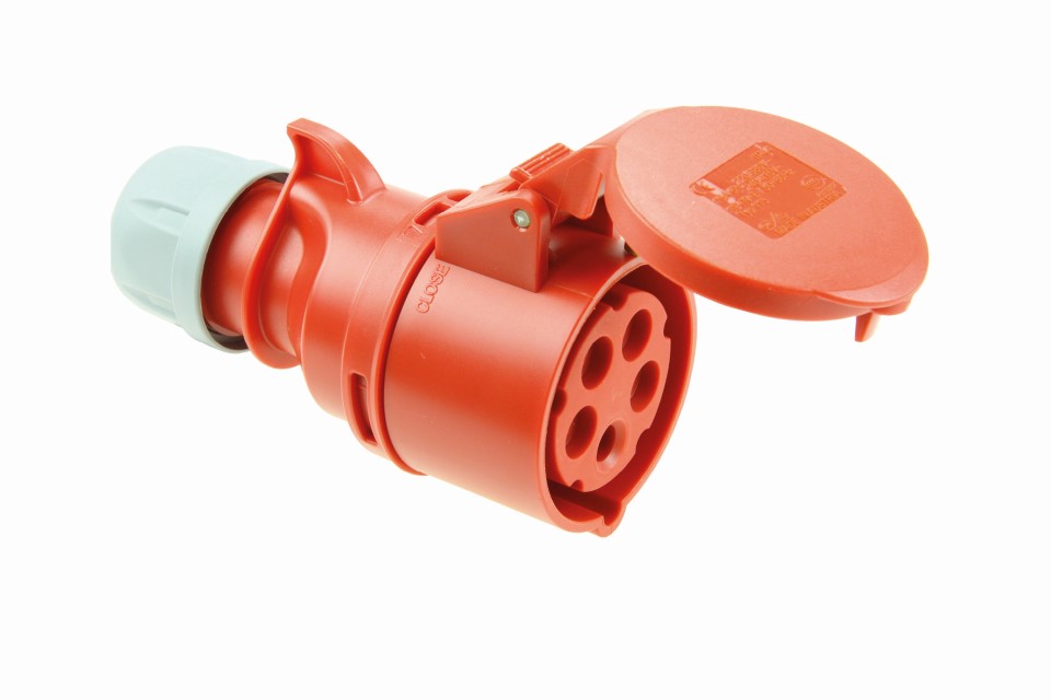 PRESA INDUSTRIALE FAEG VOLANTE 3P+T 32A 400V IP44 ROSSO