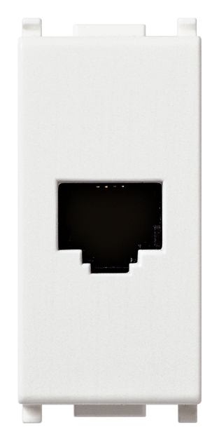 FRUTTO VIMAR PRESA PER TELEFONO RJ11 6/4 SERIE PLANA BIANCO