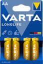 PILE VARTA ALKALINE LONGLIFE STILO AA BL. 4 4106