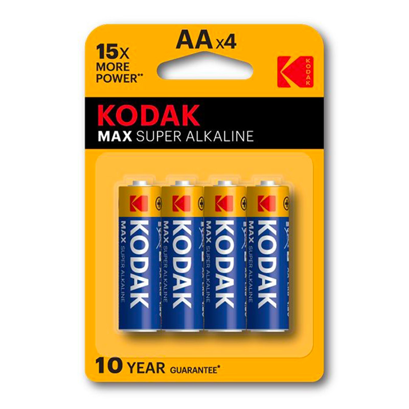 PILE KODAK ALKALINE MAX STILO AA BL. 4 KMAX1500