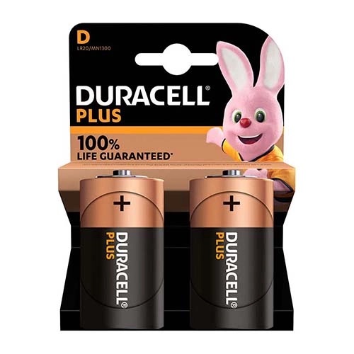 PILE DURACELL ALKALINE TORCIA D BL. 2