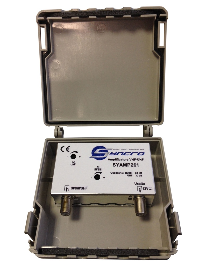 AMPLIFICATORE PALO 1INGR. 10-30DB REG.175-790MHZ 108 DBUV SYNCRO