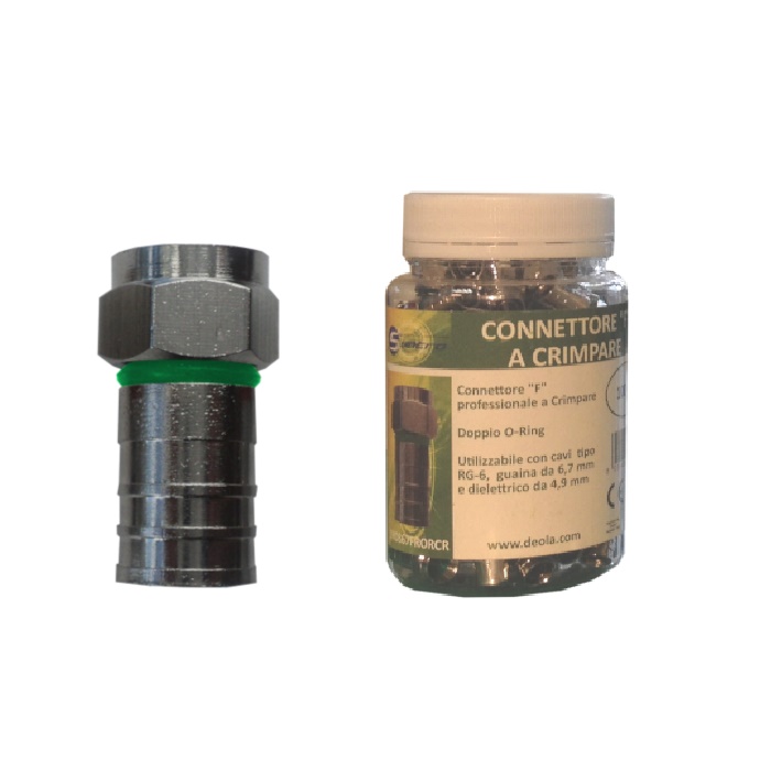 CONNETTORE F 6,7MM C/ O-RING CRIMPARE SYNCRO