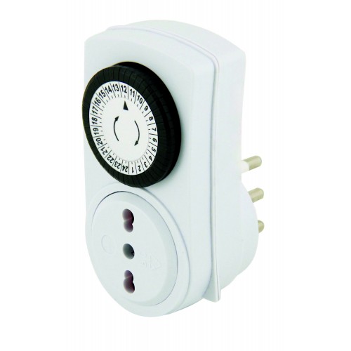 PROGRAMMATORE TIMER MECCANICO GIORNALIERO. SUPER COMPATTO. CICLO TOTALE DI 24H .