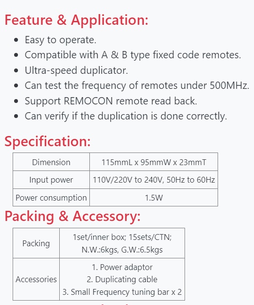 PROGRAMMATORE PORTATILE MOD.RMC888