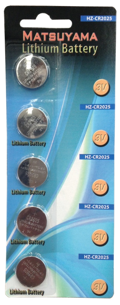PILE MATSUYAMA SPECIAILSTICHE 3V LITHIO CR2025 BL.5 (PREZZO SINGOLO )