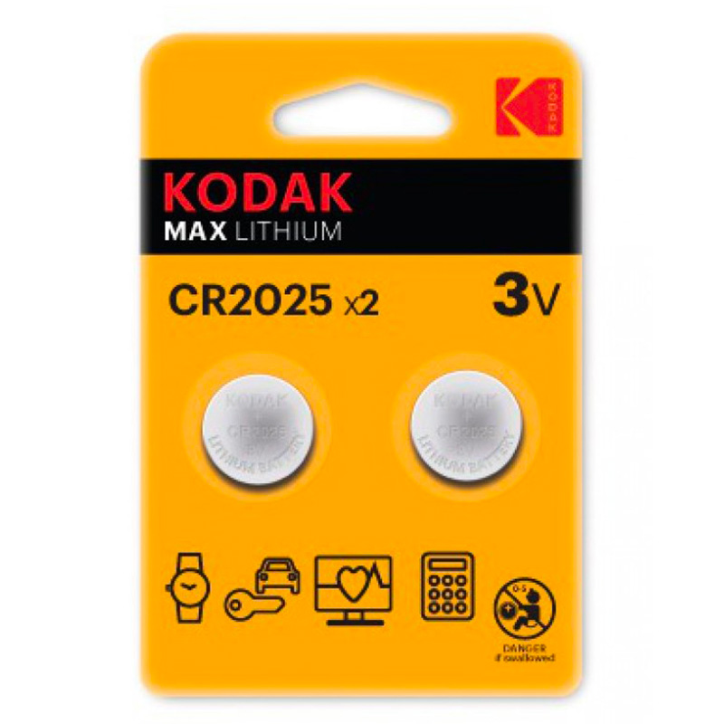 PILE KODAK SPECIALISTICHE 3V LITHIO BL. 2 K2025/CR2025