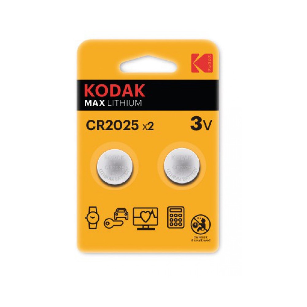 PILE KODAK SPECIALISTICHE 3V LITHIO BL. 2 K2025/CR2025