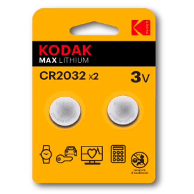 PILE KODAK SPECIALISTICHE 3V LITHIO BL. 2 K2032/CR2032
