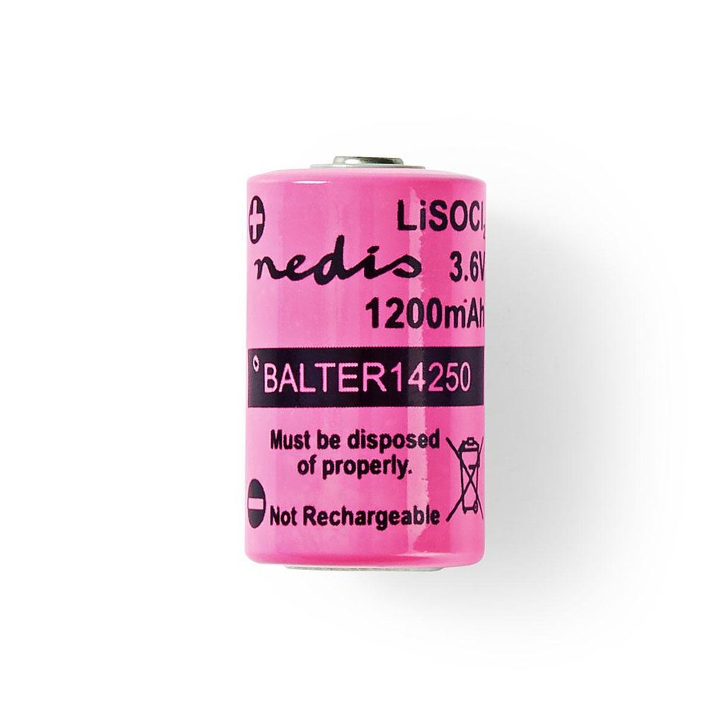 BATTERIA LITHIO 1/2AA 3.6V 1.2AH POLO HZ040