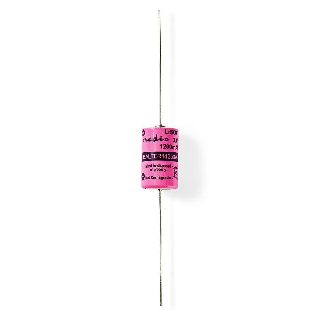 BATTERIA LITHIO 1/2AA 3.6V 1.2AH TERMINALI A SALDARE HZ041