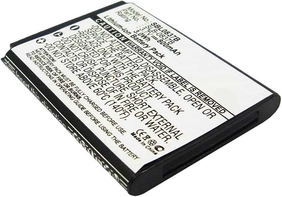 BATTERIA LION FITS  SAMSUNG SLB-0837 B 3.7V 800MAH