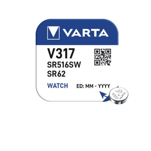 PILE VARTA PER OROLOGIO SILVER OXIDE BL. 1 V317/SR516SW